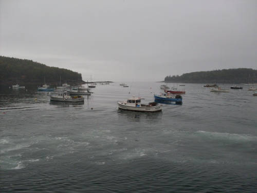 The lobster boats at Bar Harbor Maine